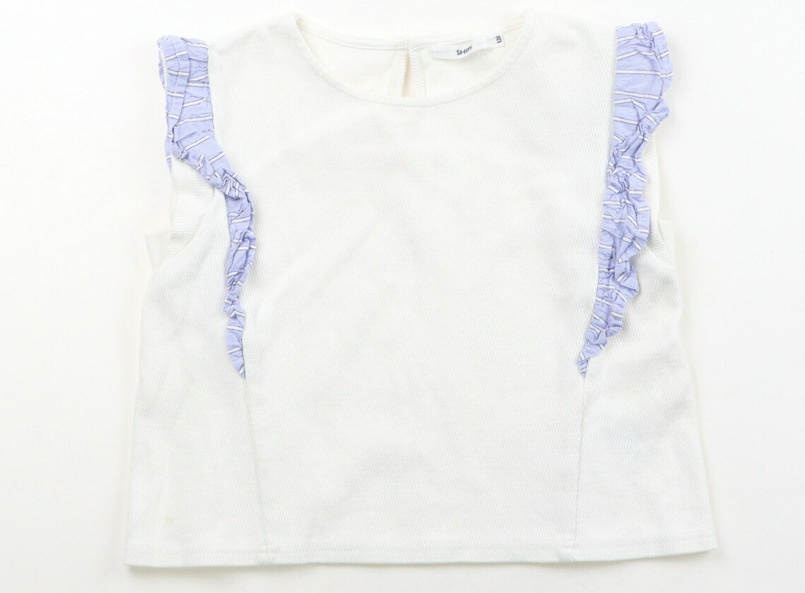 Rakuten - シップス SHIPS Tシャツ・カットソー 120 女の子 オフ・サックスボーダーフリル 子供服 ベビー服 キッズ アウトレット ユーズド 【中古】キッズ・ベビー・マタニティ