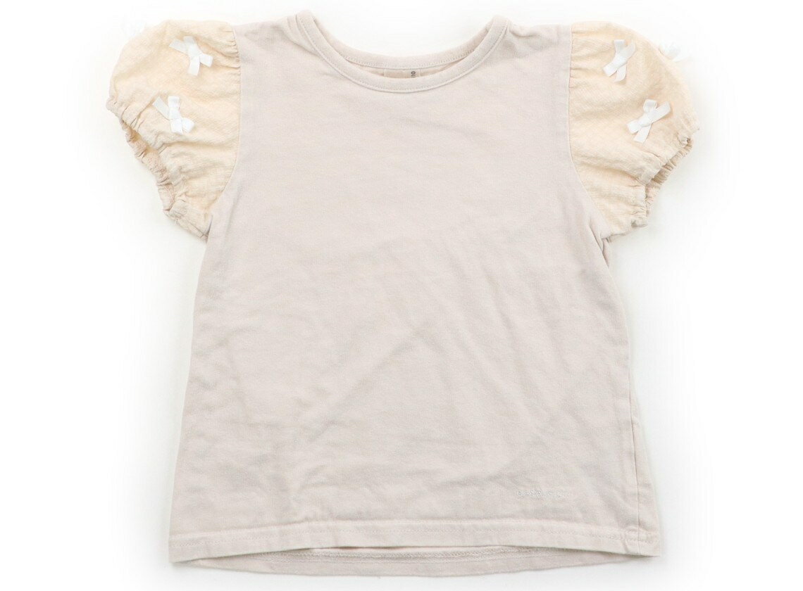 プティマイン petit main Tシャツ・カットソー 110 女の子 薄ピンク、チェック柄 子供服 ベビー服 キッズ…