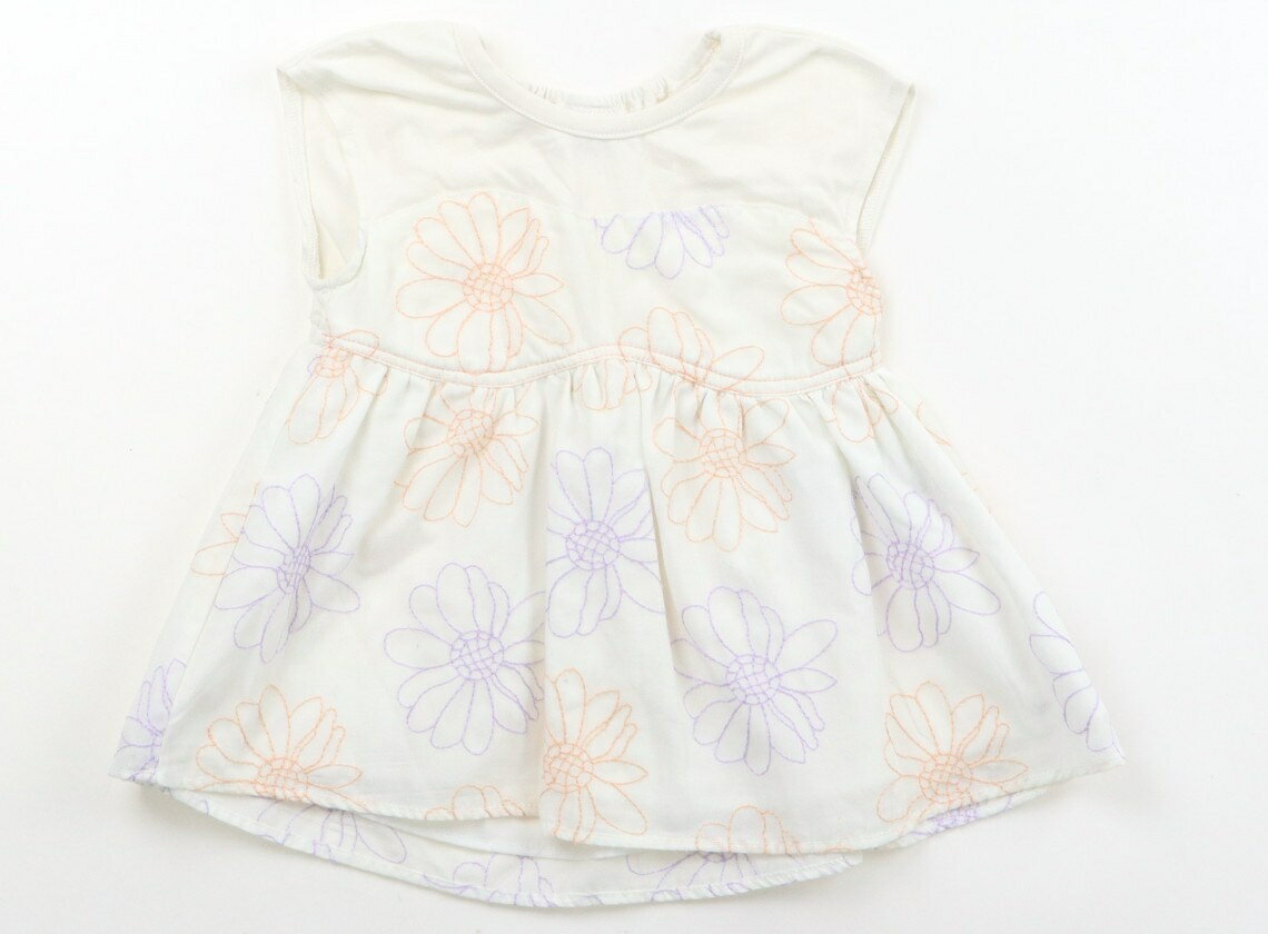 アバクロ Abercrombie チュニック 100 女の子 花柄ホワイトオレンジラベンダー 子供服 ベビー服 キッズ アウトレット ユーズド 【中古】キッズ・ベビー・マタニティ