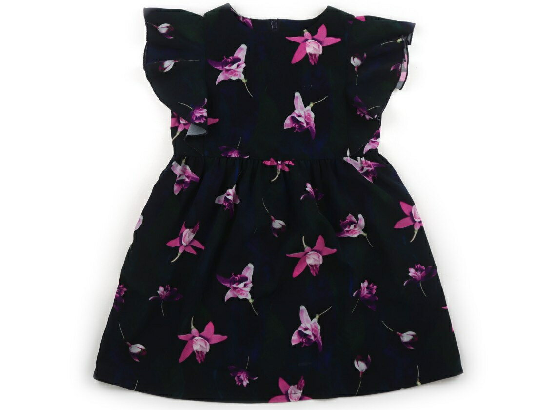 べべ BeBe ワンピース 100 女の子 黒　ピンク花柄 子供服 ベビー服 キッズ アウトレット ユーズド 【中古】キッズ・ベビー・マタニティ