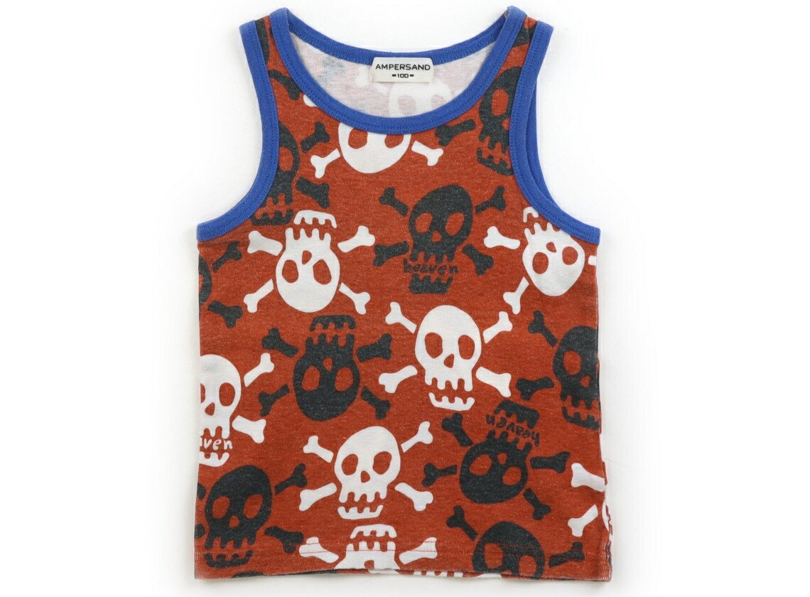 Ampersand Tank Top/Camisole, Size 100, Boys, Terracotta/Blue/Skull Design, Children's Clothing, Baby Clothes, Kids, Outlet, Used [Pre-owned] Kids, Baby, Maternity