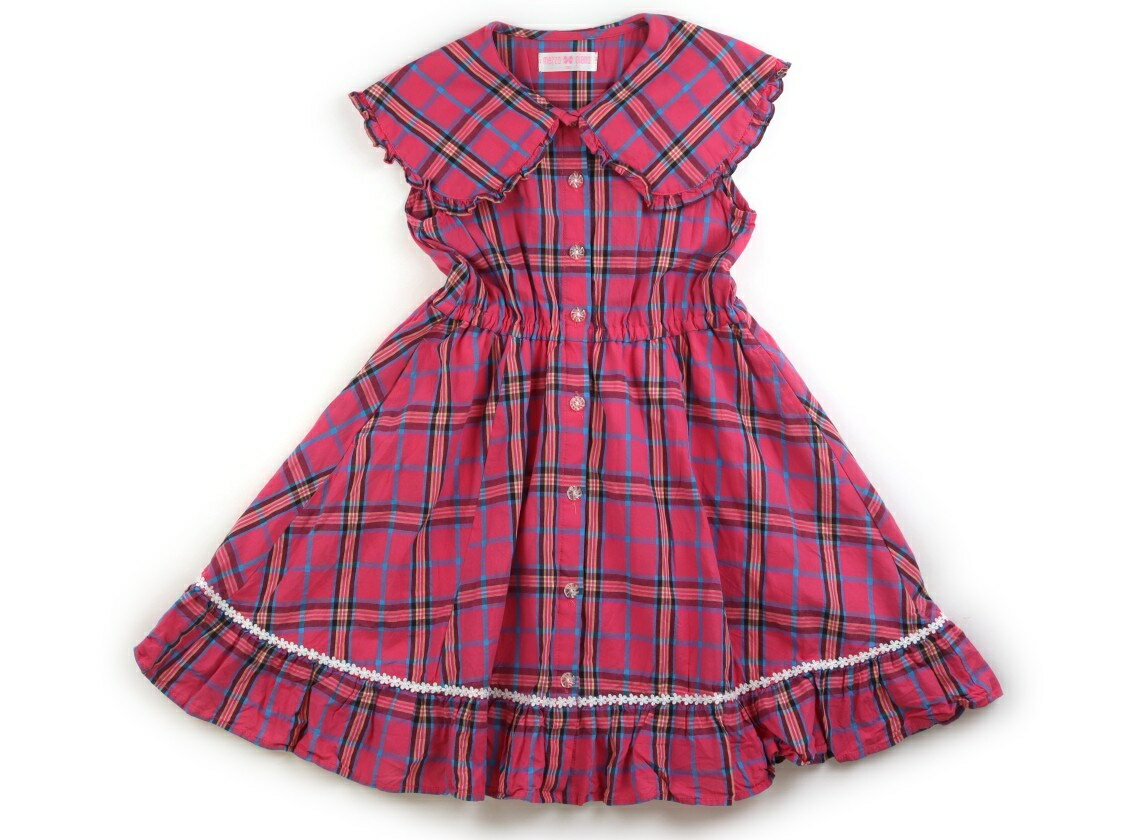 メゾピアノ mezzo piano ワンピース 130 女の子 ピンク他・チェック 子供服 ベビー服 キッズ アウトレット ユーズド 【中古】キッズ・ベビー・マタニティ