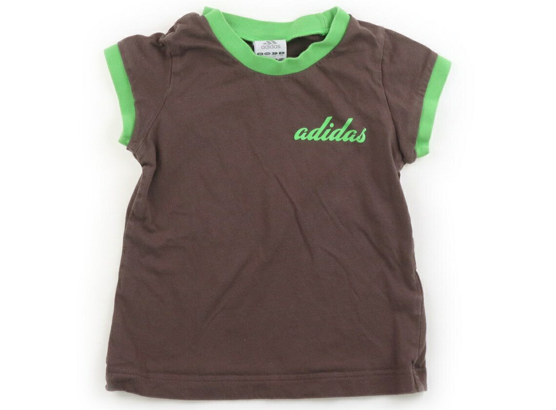 アディダス Adidas Tシャツ・カットソー 120 女の子 こげ茶、緑、ラメ 子供服 ベビー服 キッズ アウトレット ユーズド 【中古】キッズ・ベビー・マタニティ