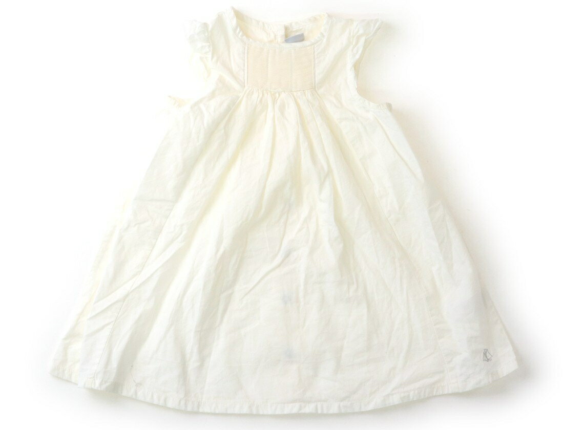 プチバトー PETIT BATEAU ワンピース 80 女の子 オフホワイト 子供服 ベビー服 キッズ アウトレット ユーズド 【中古】キッズ・ベビー・マタニティ