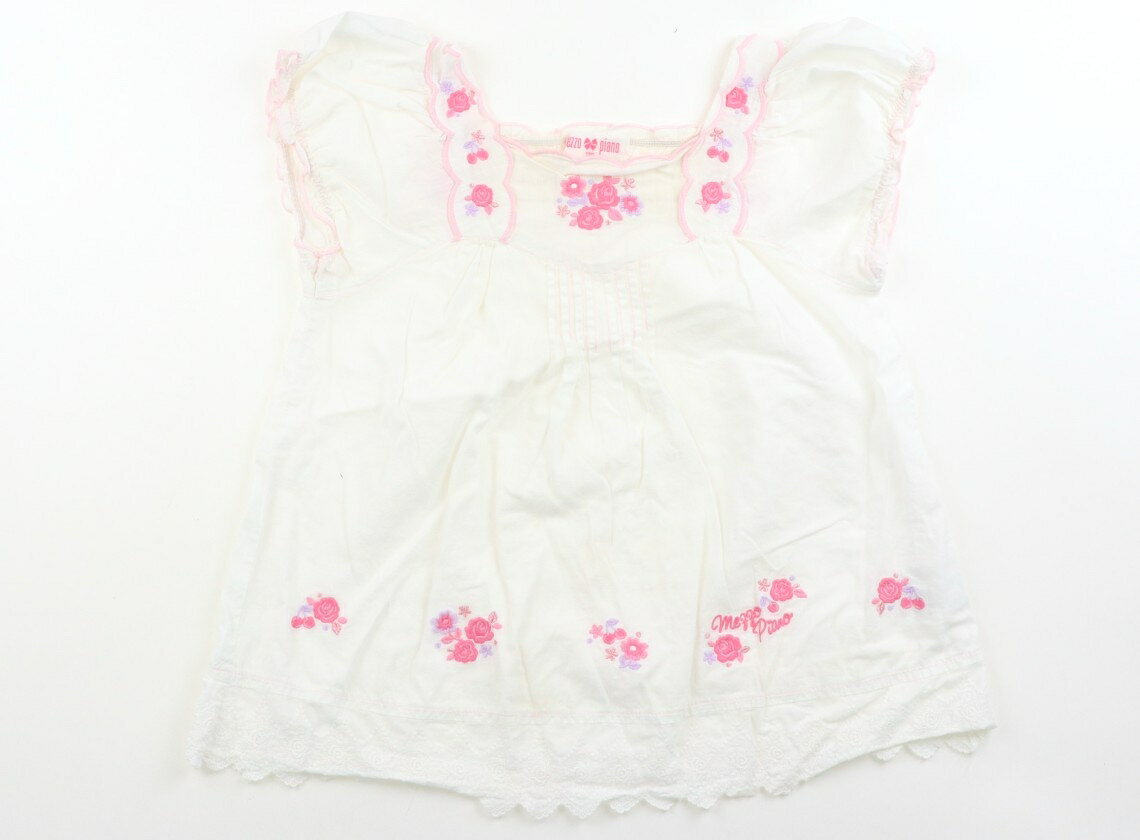 メゾピアノ mezzo piano シャツ・ブラウス 130 女の子 白 子供服 ベビー服 キッズ アウトレット ユーズド 【中古】キッズ・ベビー・マタニティ