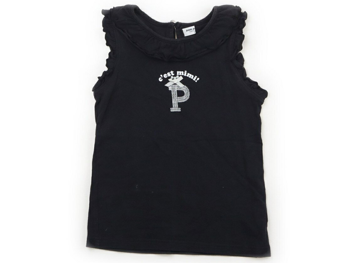 ポンポネット pom ponette タンクトップ・キャミソール 130 女の子 ブラック 子供服 ベビー服 キッズ アウトレット ユーズド 【中古】キッズ・ベビー・マタニティ