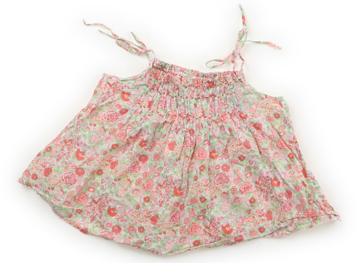 Bonpoint tank top/camisole, size 95, girls', scarlet, light green, and other colors, all-over print, children's clothing, baby clothes, kids' clothing, outlet, used, [second-hand] kids, baby, maternity