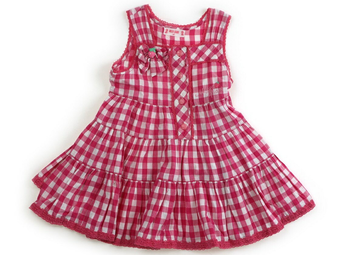 メゾピアノ mezzo piano ワンピース 100 女の子 ピンク白チェック 子供服 ベビー服 キッズ アウトレット ユーズド 【中古】キッズ・ベビー・マタニティ