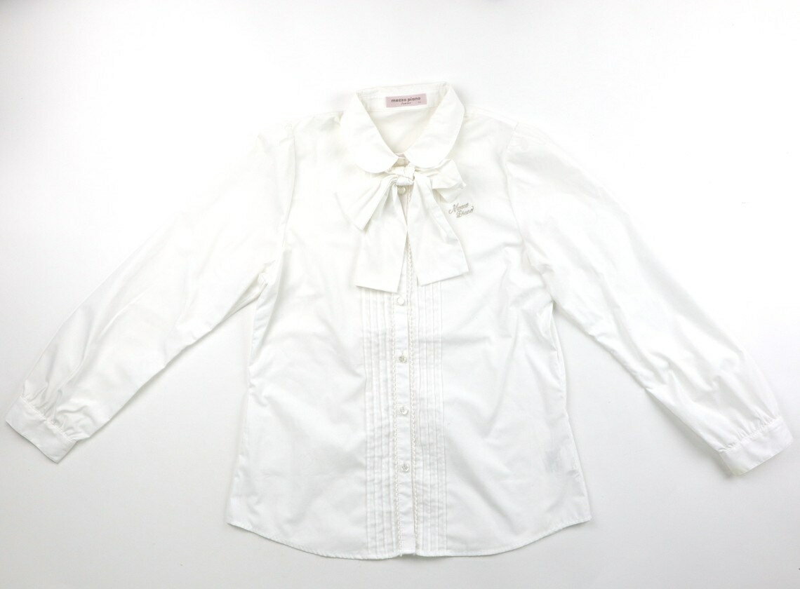 メゾピアノ mezzo piano シャツ・ブラウス 160 女の子 オフホワイト 子供服 ベビー服 キッズ アウトレット ユーズド 【中古】キッズ・ベビー・マタニティ