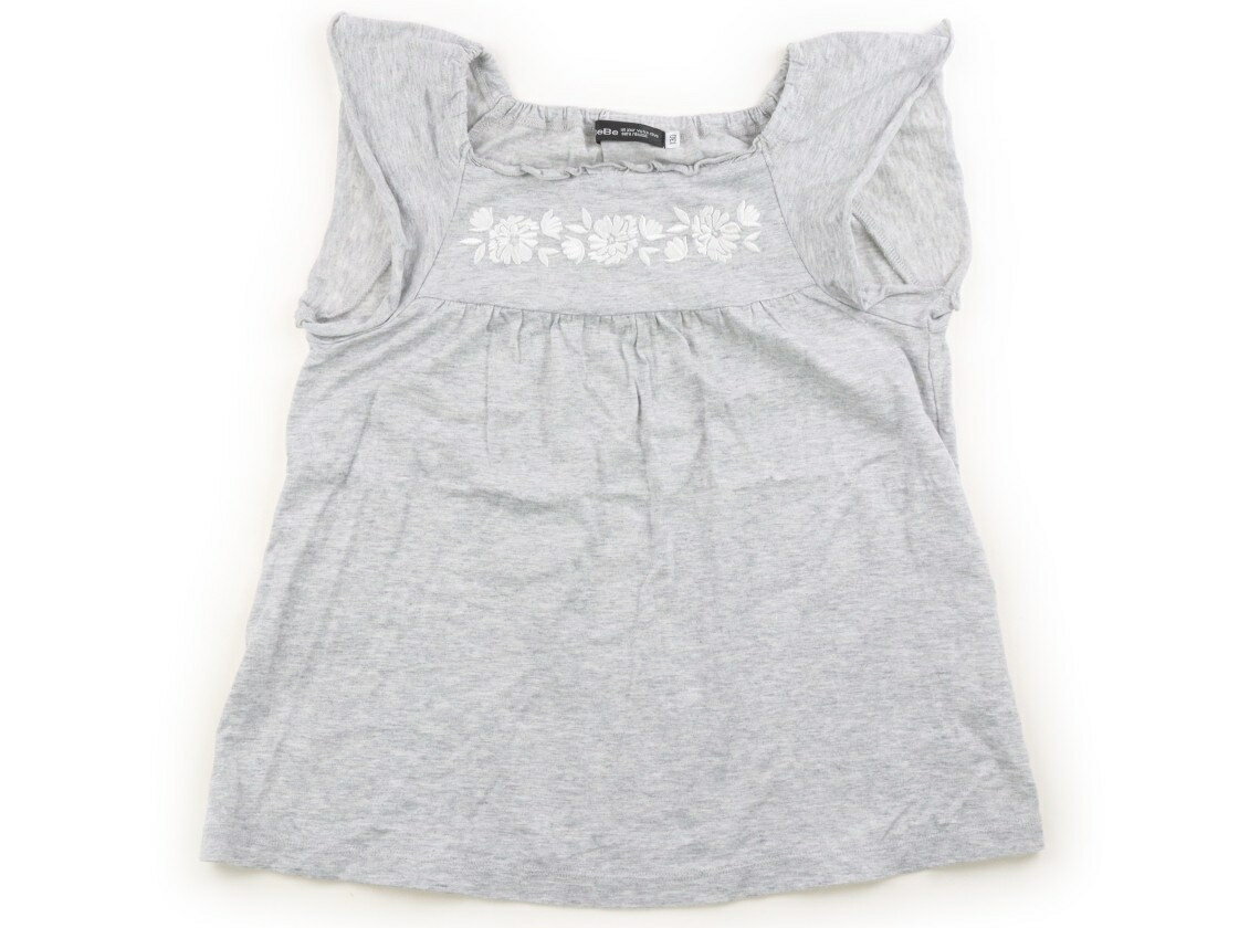 べべ BeBe タンクトップ・キャミソール 130 女の子 ライトグレー・白 子供服 ベビー服 キッズ アウトレット ユーズド 【中古】キッズ・ベビー・マタニティ