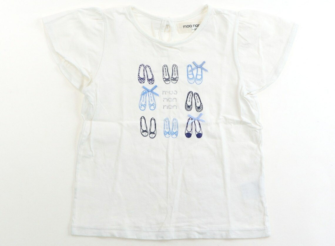 Rakuten - むーのんのん moononnon Tシャツ・カットソー 140 女の子 オフホワイト、ブルー、靴 子供服 ベビー服 キッズ アウトレット ユーズド 【中古】キッズ・ベビー・マタニティ