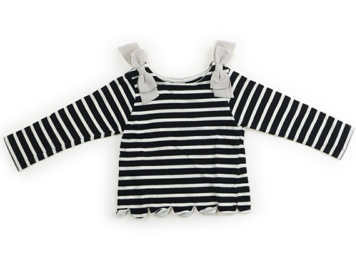 Rakuten - プティマイン petit main Tシャツ・カットソー 100 女の子 モノクロボーダー 子供服 ベビー服 キッズ アウトレット ユーズド 【中古】キッズ・ベビー・マタニティ