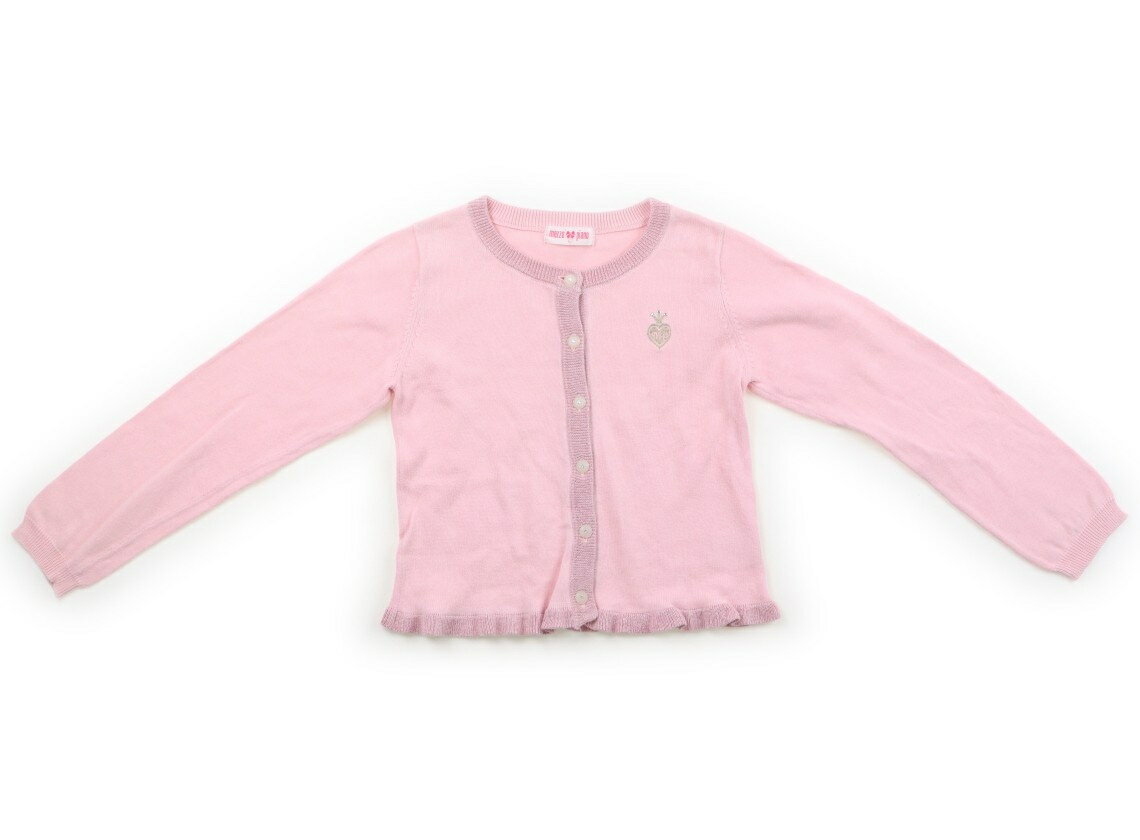 メゾピアノ mezzo piano カーディガン 130 女の子 ピンク、ラメ 子供服 ベビー服 キッズ アウトレット ユーズド 【中古】キッズ・ベビー・マタニティ