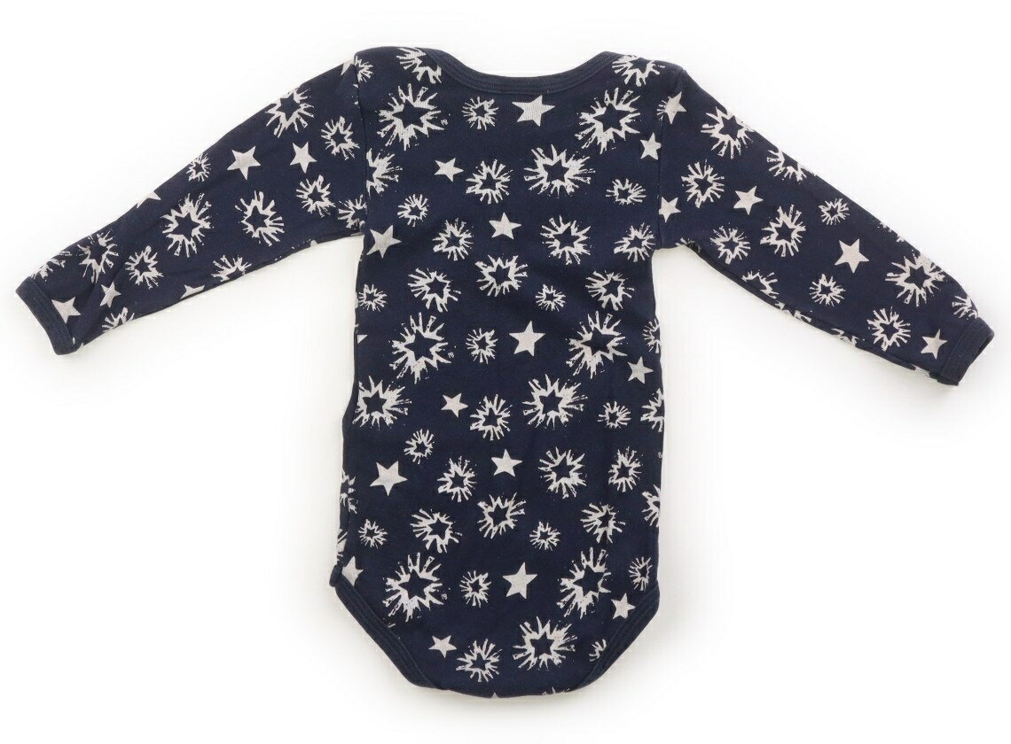 プチバトー PETIT BATEAU ロンパース 80 男の子 ネイビー・星柄 子供服 ベビー服 キッズ アウトレット ユーズド 【中古】キッズ・ベビー・マタニティ 2