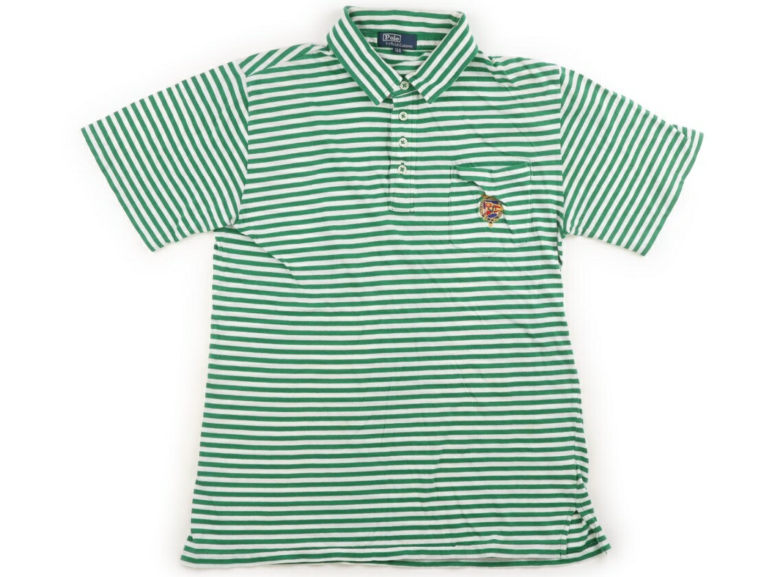 Rakuten - ポロラルフローレン POLO RALPH LAUREN Tシャツ・カットソー 160 男の子 緑・白・ボーダー 子供服 ベビー服 キッズ アウトレット ユーズド 【中古】キッズ・ベビー・マタニティ