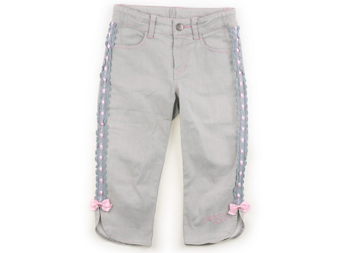 メゾピアノ mezzo piano パンツ 140 女の子 グレージュ系・リボン 子供服 ベビー服 キッズ アウトレット ユーズド 【中古】キッズ・ベビー・マタニティ