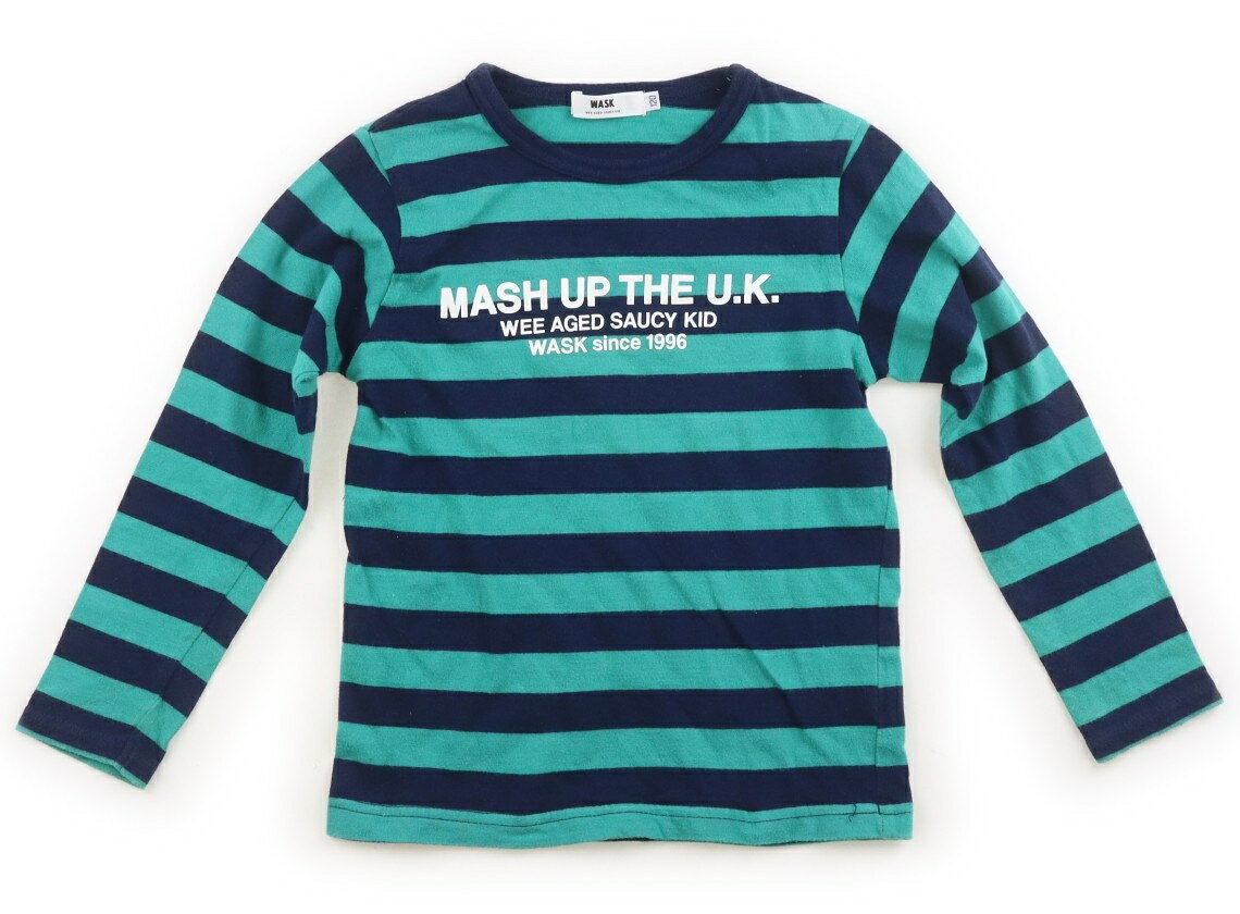 ワスク WASK Tシャツ・カットソー 120 男の子 緑・ネイビー・ボーダー 子供服 ベビー服 キッズ アウトレット ユーズド キッズ・ベビー・マタニティ