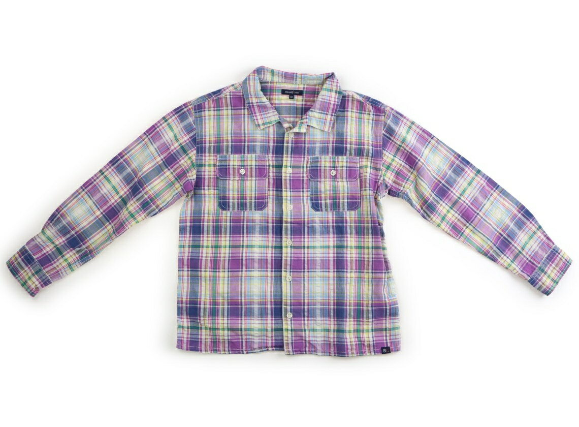 ビームス BEAMS シャツ・ブラウス 150 男の子 紫、チェック柄 子供服 ベビー服 キッズ アウトレット ユーズド 【中古】キッズ・ベビー・マタニティ