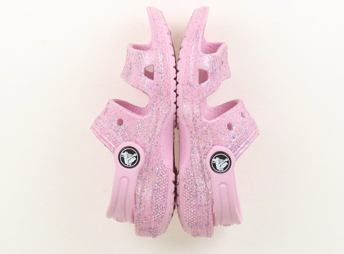 CarryOnのクロックス CROCS サンダル 靴16cm〜 女の子 ピンク、ラメ 子供服 ベビー服 キッズ アウトレット ユーズド 【中古】キッズ・ベビー・マタニティ｜アングル2