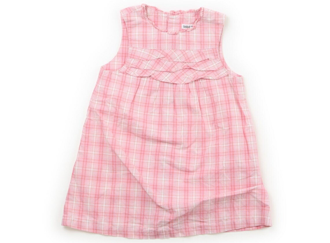 べべ BeBe シャツ・ブラウス 95 女の子 ピンク　格子柄 子供服 ベビー服 キッズ アウトレット ユーズド 【中古】キッズ・ベビー・マタニティ