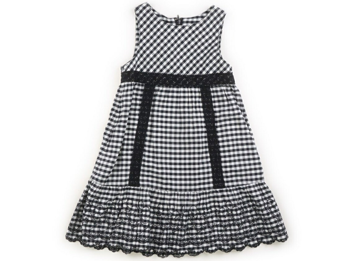 組曲 Kumikyoku ワンピース 100 女の子 白黒ギンガムチェック 子供服 ベビー服 キッズ アウトレット ユーズド 【中古】キッズ・ベビー・マタニティ