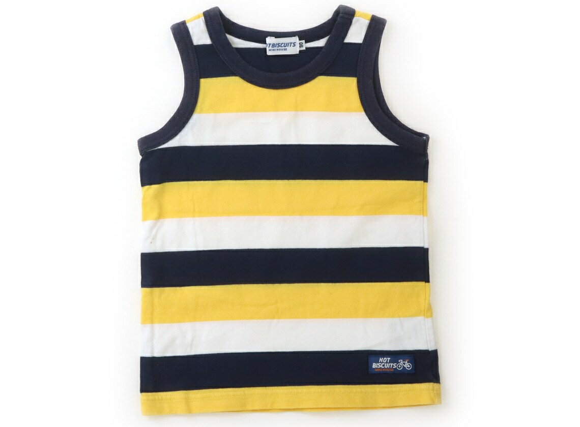 Hot Biscuits Tank Top/Camisole, Size 90, Boys, Yellow/Navy/White/Striped, Children's Clothing, Baby Clothes, Kids, Outlet, Used [Pre-owned] Kids, Baby, Maternity