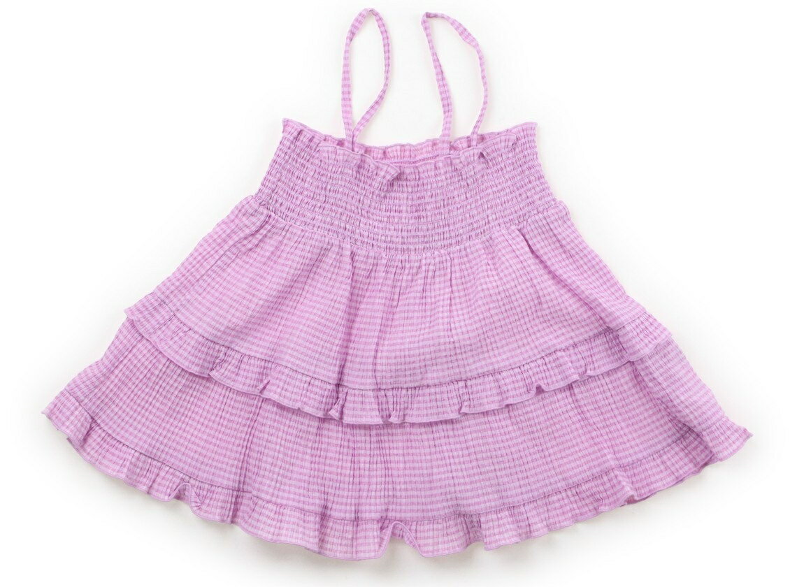べべ BeBe タンクトップ・キャミソール 120 女の子 パープル系×チェック柄 子供服 ベビー服 キッズ アウトレット ユーズド 【中古】キッズ・ベビー・マタニティ