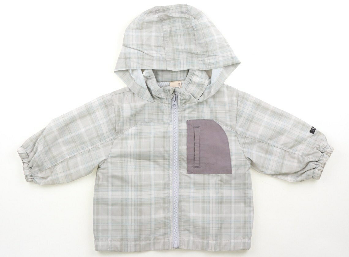 プティマイン petit main ブルゾン・Gジャン 80 男の子 ライトグレー・チェック 子供服 ベビー服 キッズ アウトレット ユーズド 【中古】キッズ・ベビー・マタニティ