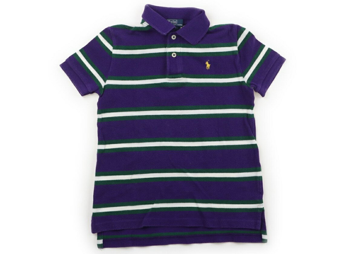 ポロラルフローレン POLO RALPH LAUREN ポロシャツ 130 男の子 紫、ボーダー柄 子供服 ベビー服 キッズ アウトレット ユーズド 【中古】キッズ・ベビー・マタニティ
