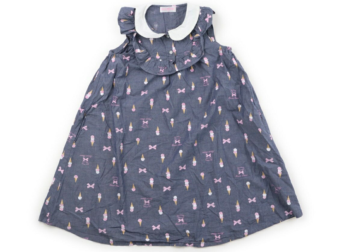 メゾピアノ mezzo piano ワンピース 140 女の子 ブルー系、柄 子供服 ベビー服 キッズ アウトレット ユーズド 【中古】キッズ・ベビー・マタニティ