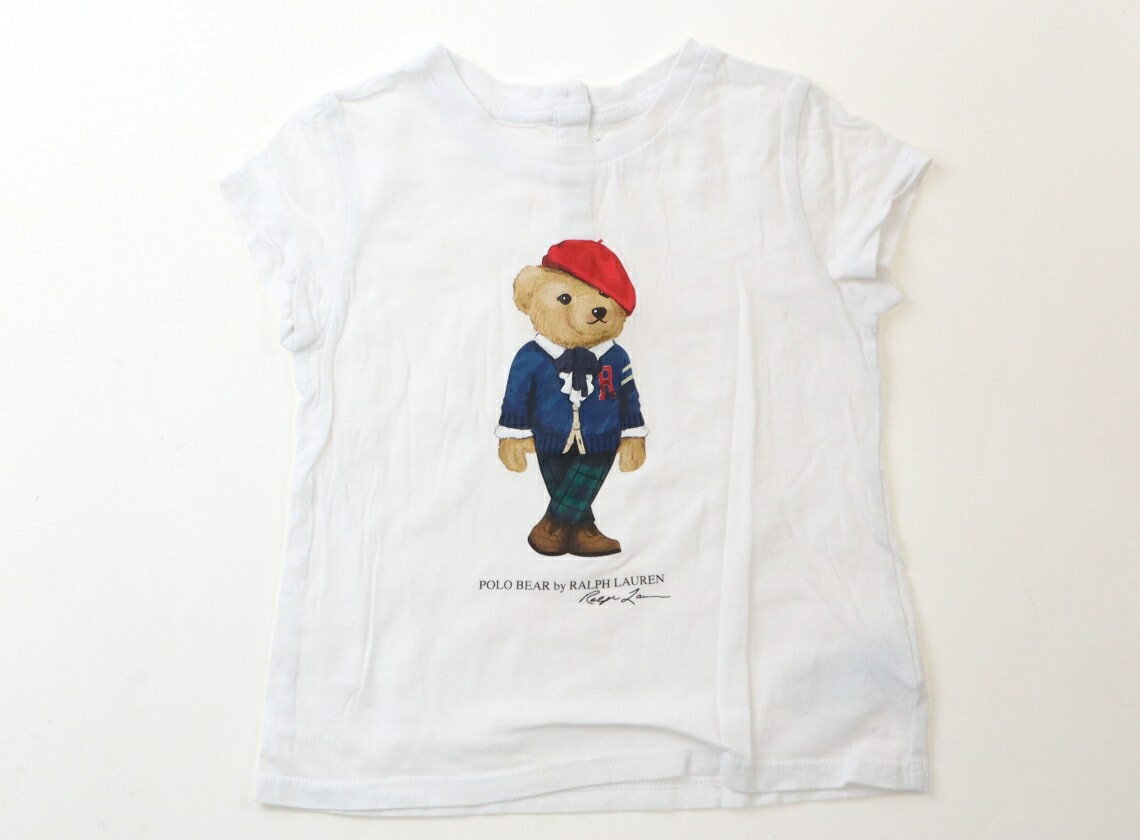 ポロラルフローレン POLO RALPH LAUREN Tシャツ・カットソー 90 女の子 白、プリント 子供服 ベビー服 キッズ アウトレット ユーズド 【中古】キッズ・ベビー・マタニティ