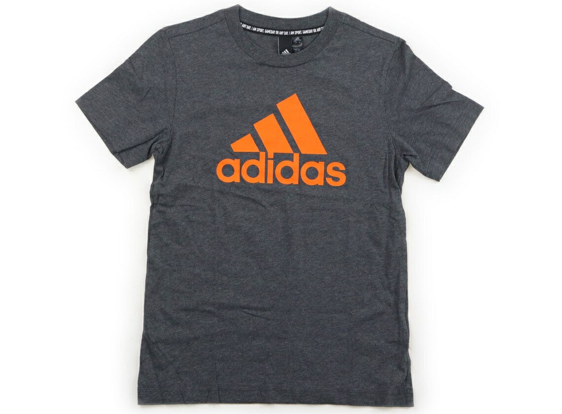 アディダス Adidas Tシャツ・カットソー 150 男の子 グレー、オレンジ 子供服 ベビー服 キッズ アウトレット ユーズド 【中古】キッズ・ベビー・マタニティ