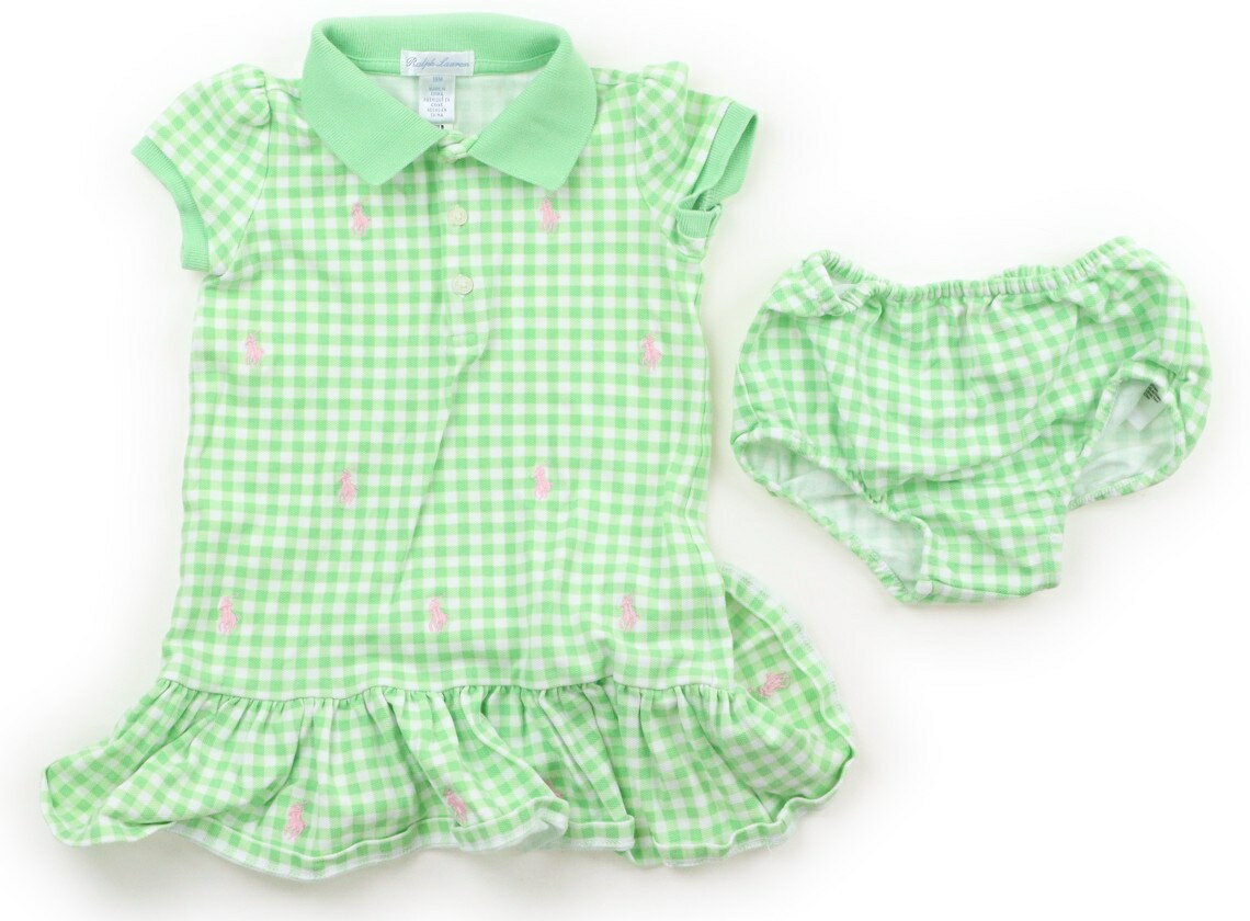 ポロラルフローレン POLO RALPH LAUREN 上下セット 80 女の子 黄緑、白 子供服 ベビー服 キッズ アウトレット ユーズド 【中古】キッズ・ベビー・マタニティ