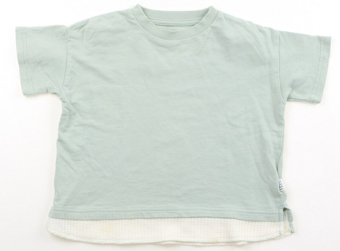 ビームス BEAMS Tシャツ・カットソー 100 男の子 くすみグリーン、白 子供服 ベビー服 キッズ アウトレット ユーズド 【中古】キッズ・ベビー・マタニティ