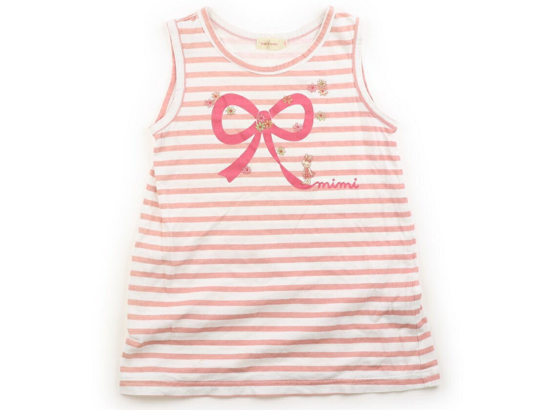 Knit Planner (KP) Tank Top/Camisole, Size 120, Girls, Pink, Off-White, Stripe, Children's Clothing, Baby Clothing, Kids, Outlet, Used [Pre-owned] Kids, Baby, Maternity