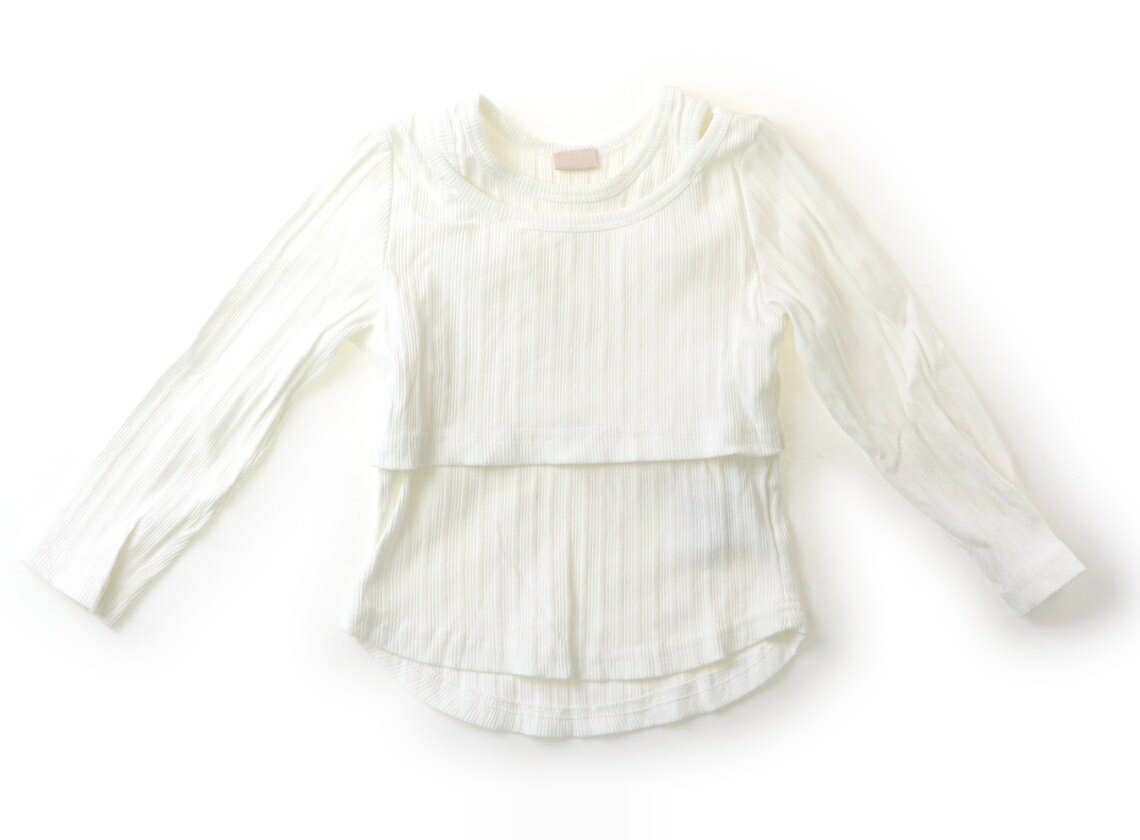 プティマイン petit main Tシャツ・カットソー 100 女の子 白 子供服 ベビー服 キッズ アウトレット ユーズド 【中古】キッズ・ベビー・マタニティ