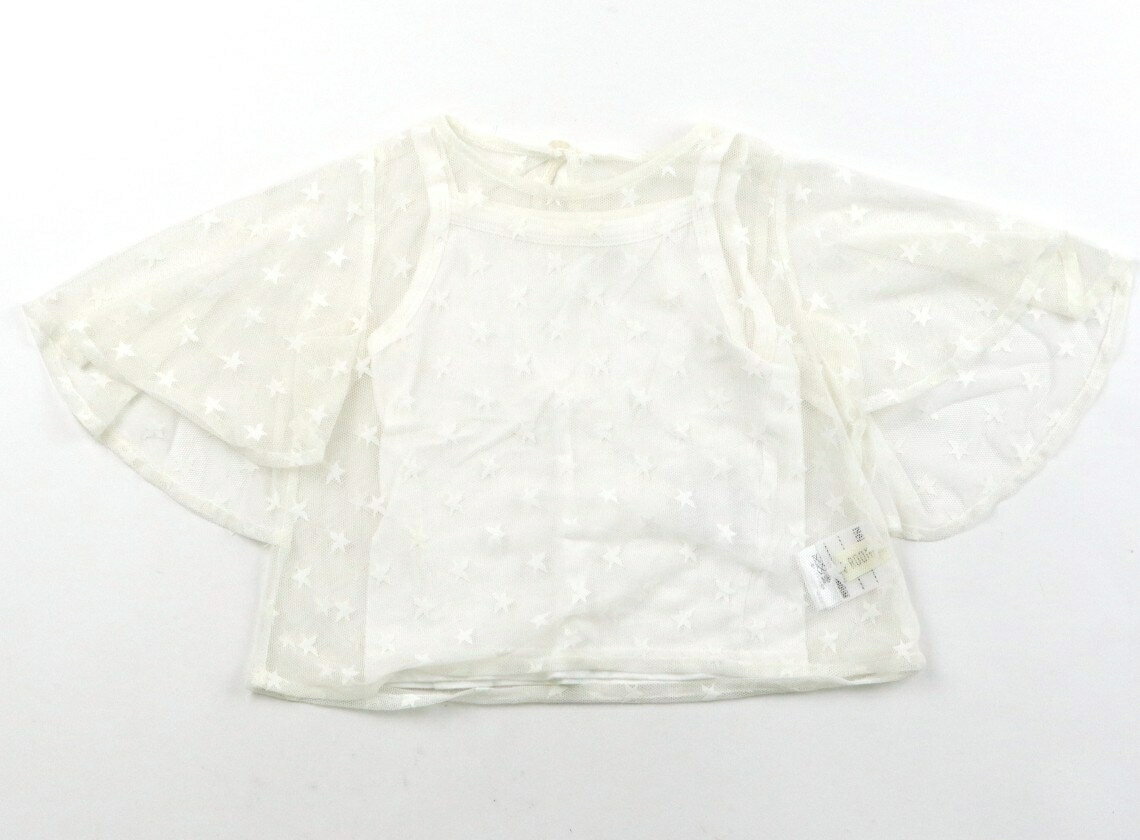Rakuten - ビールーム b.ROOM Tシャツ・カットソー 80 女の子 白、オフホワイト、星柄 子供服 ベビー服 キッズ アウトレット ユーズド 【中古】キッズ・ベビー・マタニティ