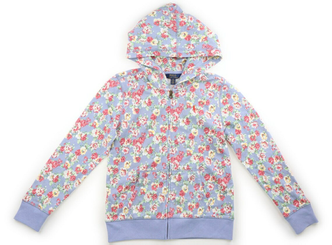 ポロラルフローレン POLO RALPH LAUREN パーカー 150 女の子 スモーキーブルー、花柄 子供服 ベビー服 キッズ アウトレット ユーズド 【中古】キッズ・ベビー・マタニティ
