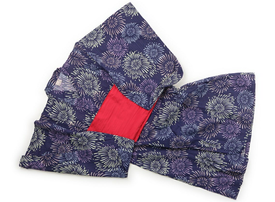 Jinbei （Girls） - プティマイン petit main 浴衣・甚平・季節のイベント 120 女の子 マリンブルー・花火柄 子供服 ベビー服 キッズ アウトレット ユーズド 【中古】キッズ・ベビー・マタニティ