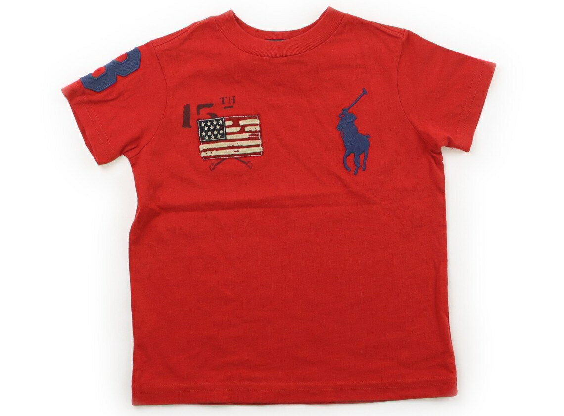 ポロラルフローレン POLO RALPH LAUREN Tシャツ・カットソー 90 男の子 赤、紺ロゴ 子供服 ベビー服 キッズ アウトレット ユーズド 【中古】キッズ・ベビー・マタニティ