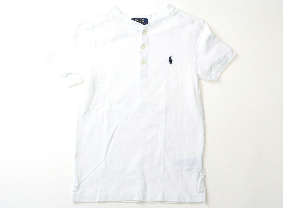 ポロラルフローレン POLO RALPH LAUREN Tシャツ・カットソー 140 男の子 白、ロゴ 子供服 ベビー服 キッズ アウトレット ユーズド 【中古】キッズ・ベビー・マタニティ