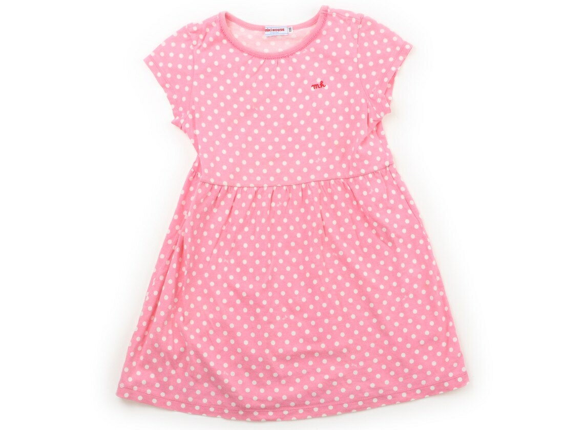 ミキハウス miki HOUSE ワンピース 110 女の子 ピンク、白、水玉 子供服 ベビー服 キッズ アウトレット ユーズド 【中古】キッズ・ベビー・マタニティ