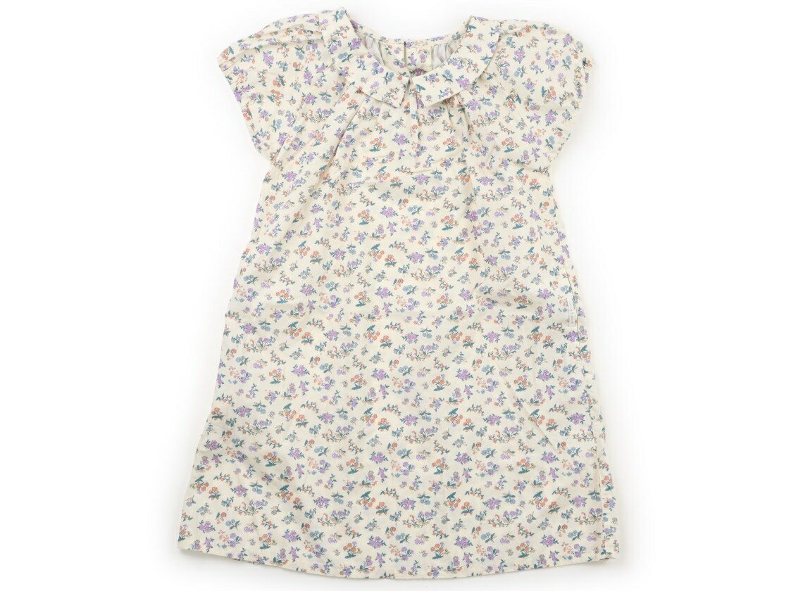 ビームス BEAMS ワンピース 120 女の子 アイボリー・総柄 子供服 ベビー服 キッズ アウトレット ユーズド 【中古】キッズ・ベビー・マタニティ