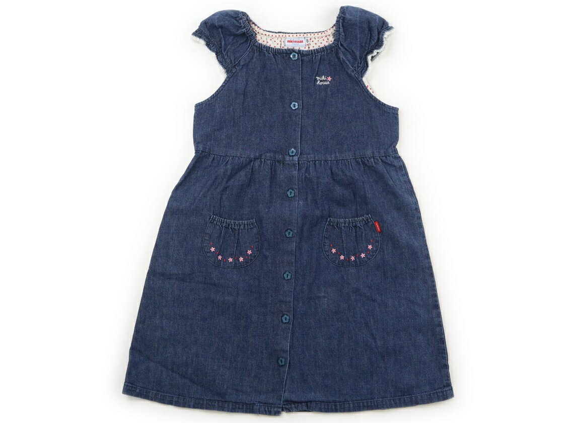 Dresses - ミキハウス miki HOUSE ワンピース 130 女の子 紺 子供服 ベビー服 キッズ アウトレット ユーズド 【中古】キッズ・ベビー・マタニティ