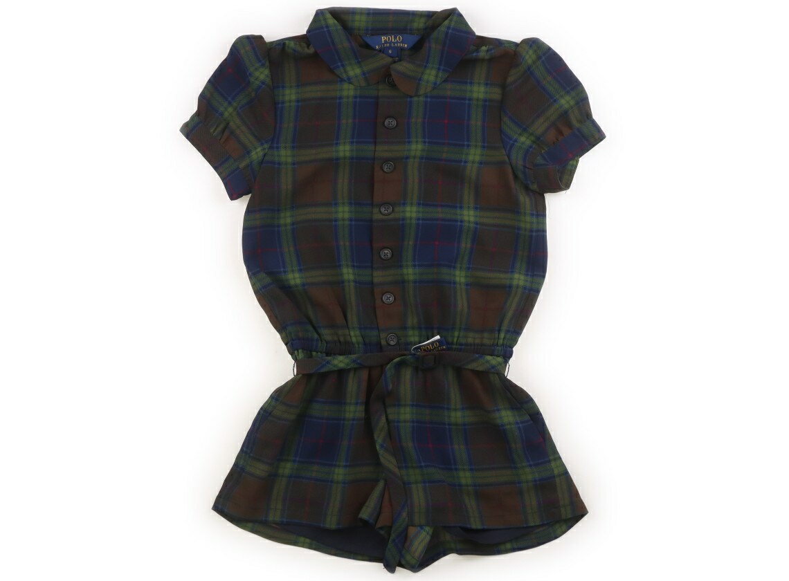 ポロラルフローレン POLO RALPH LAUREN コンビネゾン 120 女の子 ネイビー・オリーブブラウン他・チェック 子供服 ベビー服 キッズ アウトレット ユーズド 【中古】キッズ・ベビー・マタニティ