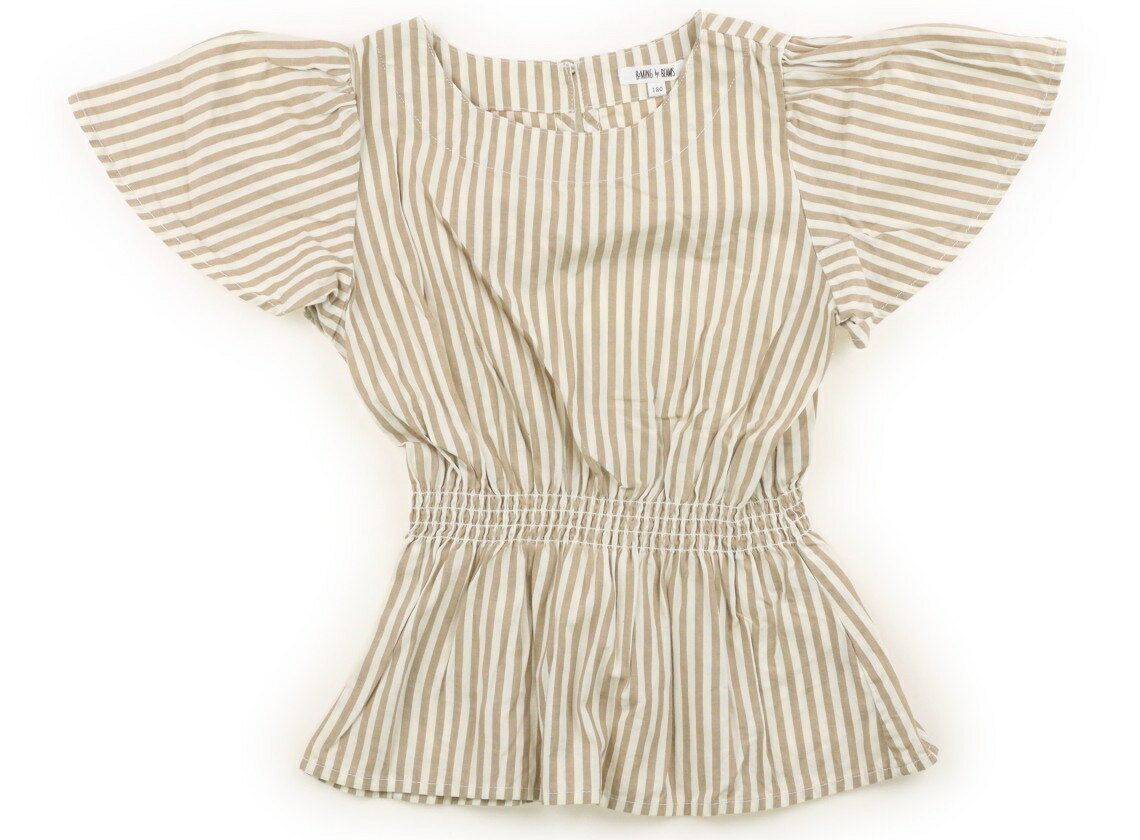 ビーミングバイビームス B:MING by BEAMS シャツ・ブラウス 120 女の子 ベージュ・オフホワイト・ストライプ 子供服 ベビー服 キッズ アウトレット ユーズド 【中古】キッズ・ベビー・マタニティ