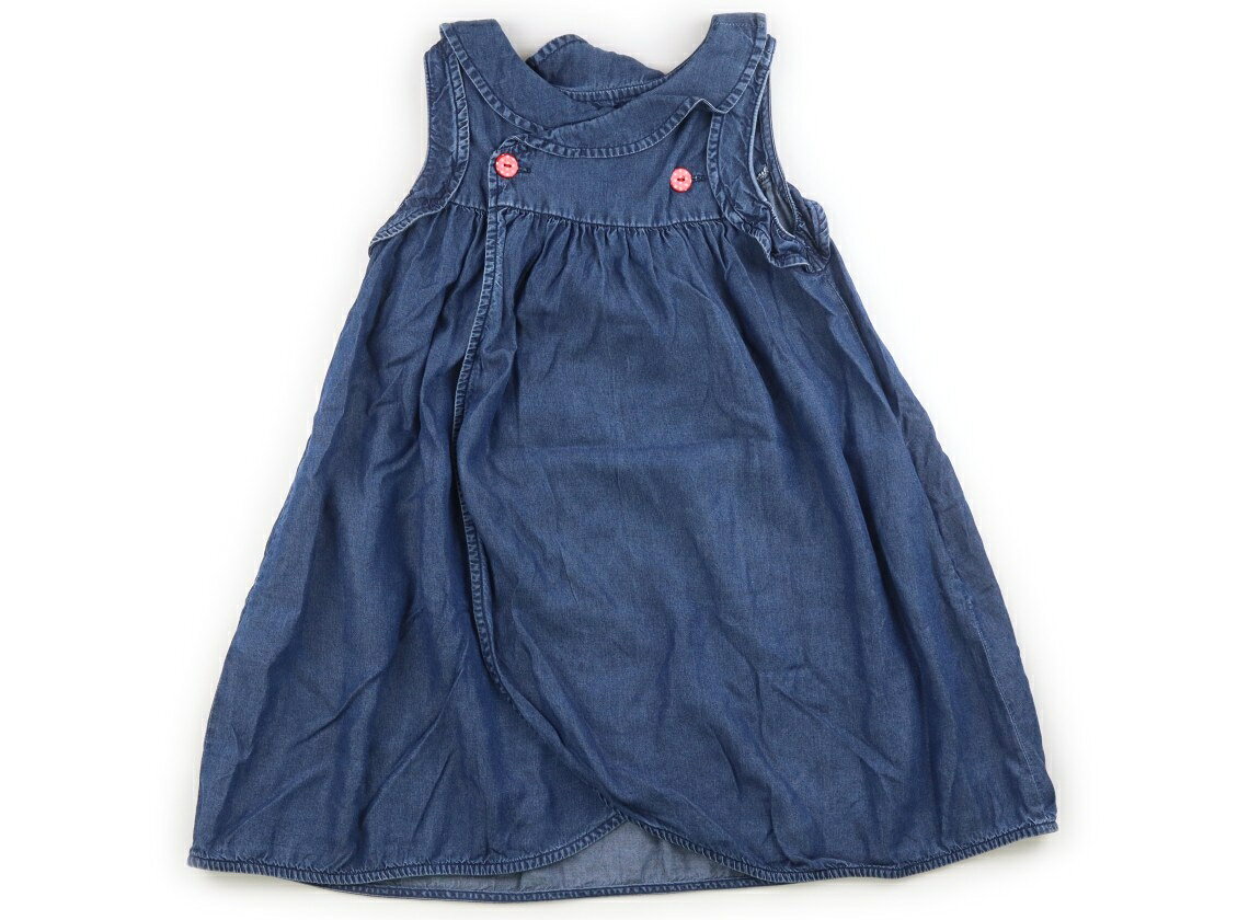 Jumpers - タルティーヌエショコラ Tartine et Chocolat ジャンパースカート 130 女の子 青・赤白ドット 子供服 ベビー服 キッズ アウトレット ユーズド 【中古】キッズ・ベビー・マタニティ