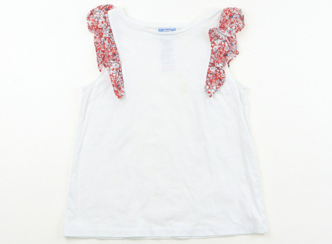 Jacadi Tank Top/Camisole, Size 120, Girls, Off-White/Red Floral Print, Children's Clothing, Baby Clothes, Kids, Outlet, Used [Pre-owned] Kids, Baby, Maternity