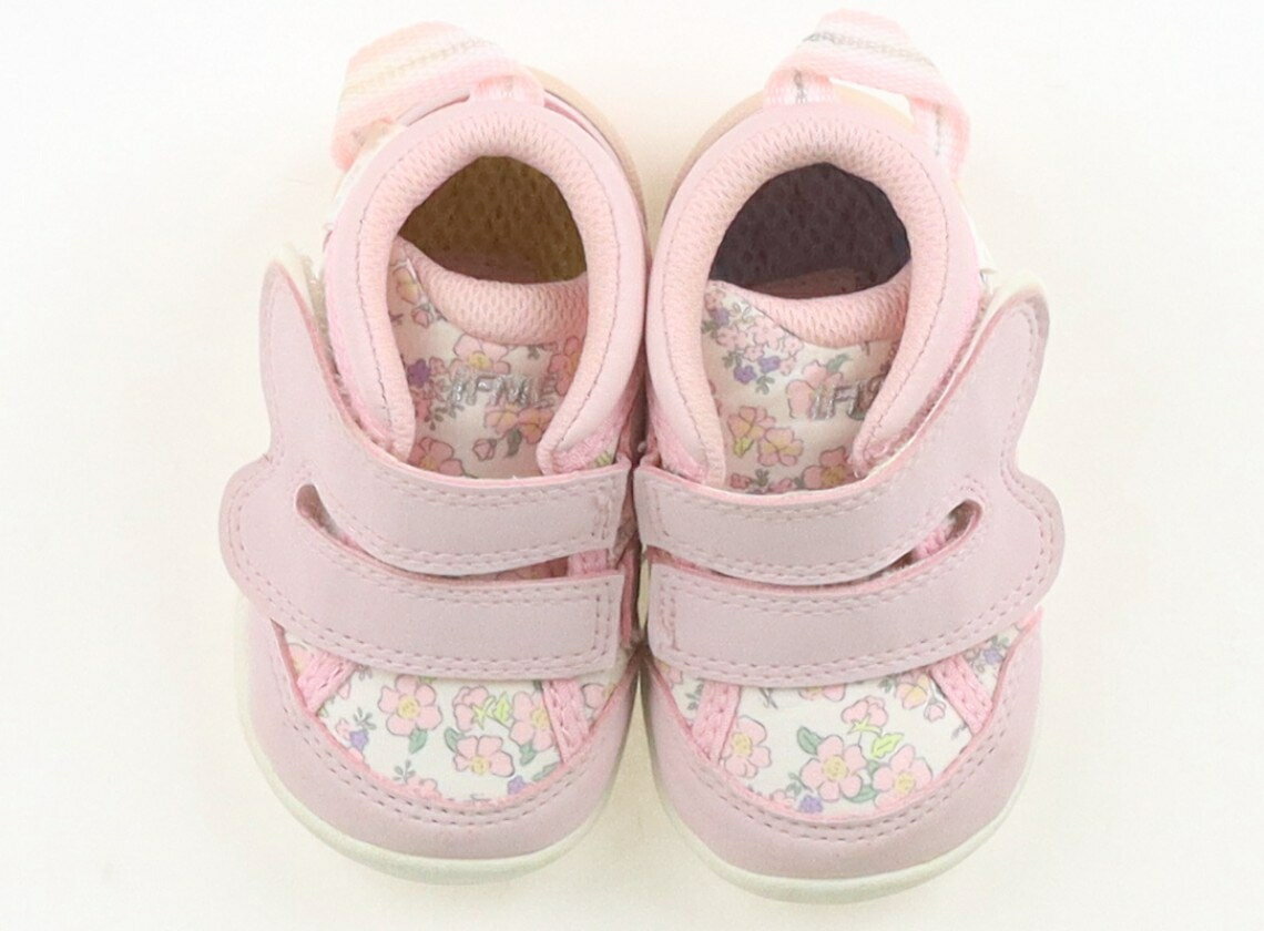 Sneakers - イフミー IFME スニーカー 靴12cm〜 女の子 ホワイト・ライトピンク・花柄 子供服 ベビー服 キッズ アウトレット ユーズド 【中古】キッズ・ベビー・マタニティ