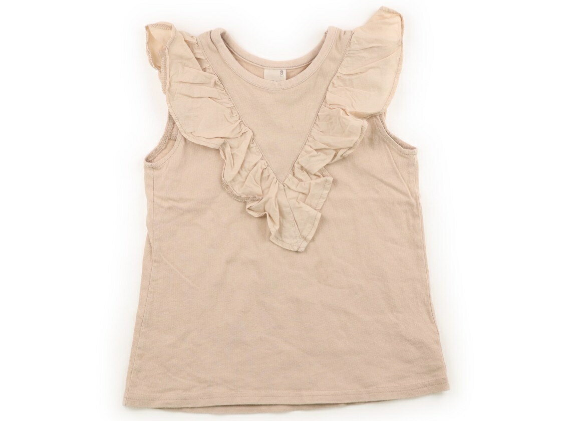 Petit Main tank top/camisole, size 130, girls', beige. Children's clothing, baby clothes, kids' clothing. Outlet/used. [Pre-owned] Kids, Baby, Maternity.